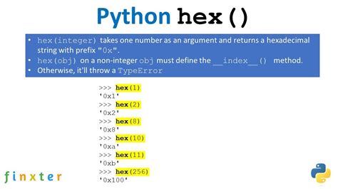 They can also be converted to each other. . Python format hex